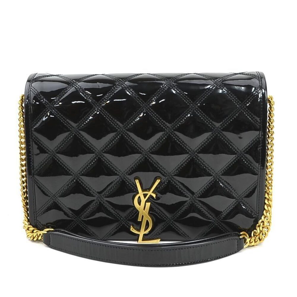 Saint Laurent shoulder bag Patent Vernis leather black